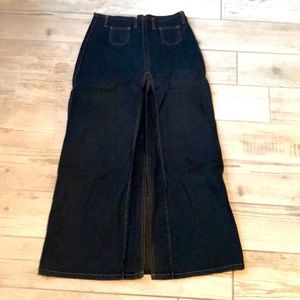 DYNAMITE LONG BLUE JEAN SKIRT